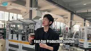 MYC-OCM12 High-End-Pappbechermaschine + MYC-DW100 Becherhüllenmaschine
